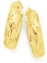 9ct-Gold-5x15mm-Diamond-Cut-Hoop-Earrings Sale
