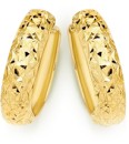 9ct-Gold-Diamond-Cut-Huggie-Earrings Sale
