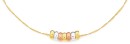 9ct-Gold-Tri-Tone-Medium-7-Lucky-Rings-on-45cm-9ct-Gold-Chain Sale