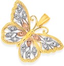 9ct-Tri-Tone-Gold-Filigree-Butterfly-Pendant Sale