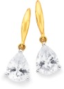 9ct-Gold-Cubic-Zirconia-Pear-Drop-Earrings Sale