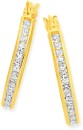 9ct-Gold-Cubic-Zirconia-Hoop-Earrings Sale