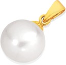 9ct-Gold-Cultured-Fresh-Water-Button-Pearl-Pendant Sale
