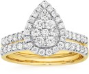 9ct-Gold-Diamond-Pear-Shape-Bridal-Set Sale