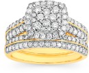 18ct-Gold-Diamond-Cushion-Shape-Bridal-Set Sale