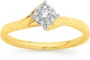 9ct-Gold-Diamond-Cluster-Swirl-Ring Sale