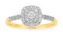 9ct-Gold-Diamond-Cushion-Shape-Ring Sale