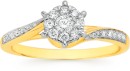 9ct-Gold-Diamond-Cluster-Ring Sale