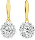 Alora-10ct-Gold-34-Carat-TW-Lab-Grown-Diamond-Flower-Cluster-Drop-Stud-Earrings Sale