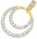 Alora-10ct-Gold-1-Carat-TW-Lab-Grown-Diamond-Double-Circle-Pendant Sale