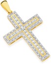 9ct-Gold-Diamond-Cross-Pendant Sale