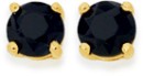 9ct-Gold-Black-Sapphire-4mm-Stud-Earrings Sale