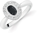 Sterling-Silver-Black-Cubic-Zirconia-Cluster-Ring Sale