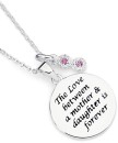 Sterling-Silver-the-Love-Between-Mother-Daughter-Message Sale