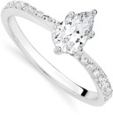 Sterling-Silver-Pear-Cubic-Zirconia-Band-Ring Sale