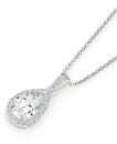 Sterling-Silver-Pear-Cubic-Zirconia-Cluster-Pendant Sale