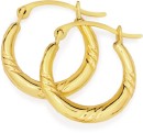 9ct-Gold-Striped-Creole-Earrings Sale