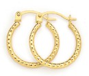 9ct-Gold-10mm-Beaded-Hoop-Earrings Sale