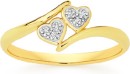 9ct-Gold-Diamond-Double-Heart-Ring Sale