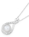 Sterling-Silver-Cultured-Freshwater-Pearl-in-Cubic-Zirconia-Infinity-Pendant Sale
