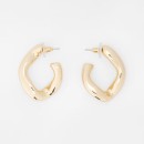 Thick-Wave-Hoop-Earrings-Gold-Tone Sale