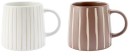 2-Striped-Stoneware-Mugs Sale
