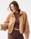 DeleteWomens-Button-Jacket-Brown Sale