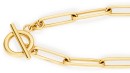 9ct-Gold-19cm-Solid-Paperclip-Fob-Bracelet Sale