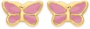 9ct-Gold-Pink-Childrens-Enamel-Butterfly-Stud-Earrings Sale
