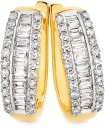 9ct-Gold-Diamond-Three-Row-Hoop-Earrings Sale