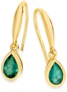 9ct-Gold-Emerald-Earrings Sale