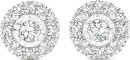 9ct-White-Gold-Diamond-Round-Frame-Stud-Earrings Sale