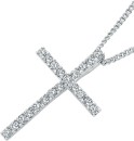 9ct-White-Gold-Diamond-Cross-Pendant Sale
