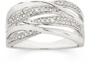 9ct-White-Gold-Diamond-Multi-Crossover-Ring Sale
