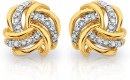 9ct-Gold-Diamond-Knot-Stud-Earrings Sale