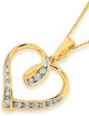 9ct-Gold-Diamond-Heart-Pendant Sale