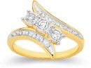 9ct-Gold-Diamond-Trilogy-Swirl-Ring Sale