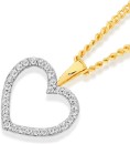 Exquisites-9ct-Gold-Diamond-Small-Open-Heart-Pendant Sale