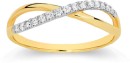 9ct-Gold-Diamond-Open-Crossover-Ring Sale