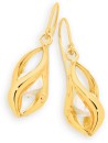 9ct-Gold-Cultured-Freshwater-Pearl-Twist-Hook-Earrings Sale