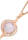 9ct-Rose-Gold-Natural-Cultured-Freshwater-Pearl-18ct-Diamond-Swirl-Pendant Sale