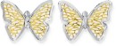9ct-Gold-Two-Tone-Filigree-Butterfly-Stud-Earrings Sale