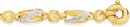 9ct-Gold-Two-Tone-19cm-Solid-Tulip-Link-Bolt-Ring-Bracelet Sale