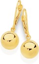 9ct-Gold-9mm-Lever-Back-Euro-Ball-Earrings Sale