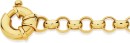 9ct-Gold-19cm-Solid-Round-Belcher-Bolt-Ring-Bracelet Sale