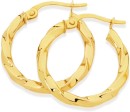 9ct-Gold-15mm-Square-Tube-Twist-Earrings Sale
