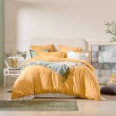 Washed-Linen-Look-Mustard-Quilt-Cover-Set-by-Essentials Sale