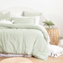 Washed-Linen-Look-Mint-Quilt-Cover-Set-by-Essentials Sale