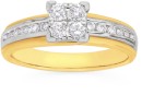 9ct-Two-Tone-Gold-Diamond-Square-Ring Sale