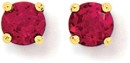 9ct-Gold-Created-Ruby-Round-Stud-Earrings Sale